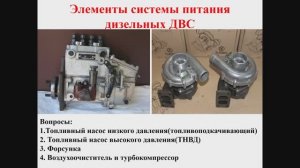 14.01.26- 541 гр., Устройство авто- Элементы системы питания дизельных ДВС