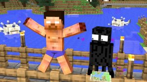 Поиск сокровищ на острове (анимация Minecraft)