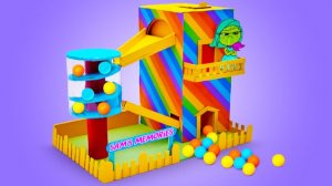 Радужная башня воспоминаний 🌈 Поделка из картона ✂️