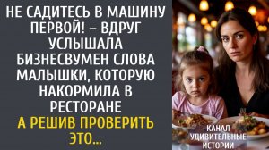 Не садись в машину первой! – вдруг услышала бизнесвумен слова малышки, которую накормила в ресторане