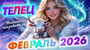 Телец гороскоп на Февраль 2026 ✨ СОЛНЕЧНОЕ затмение в секторе статуса, помпа положительной энергии ✨