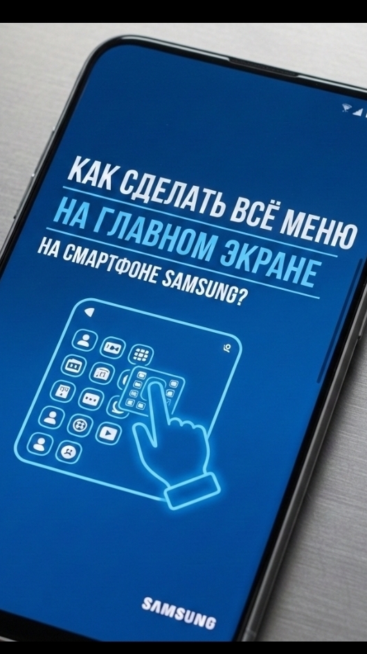 как сделать всё меню на главном экране на смартфоне Samsung #samsung #technology #функции_смартфона смотреть онлайн