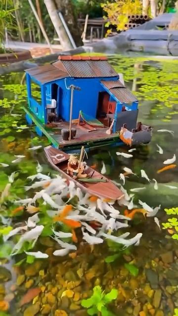 Красивая поделка для пруда!🐟🐠🐡 смотреть онлайн