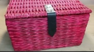 МК. Малиновая Шкатулка из бумажной лозы. #61(1,2,3,4)