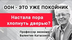 Остаётся сила. Организация Объединенных Наций -это уже покойник. Профессор Валентин Катасонов