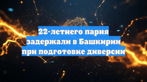22-летнего парня задержали в Башкирии при подготовке диверсии