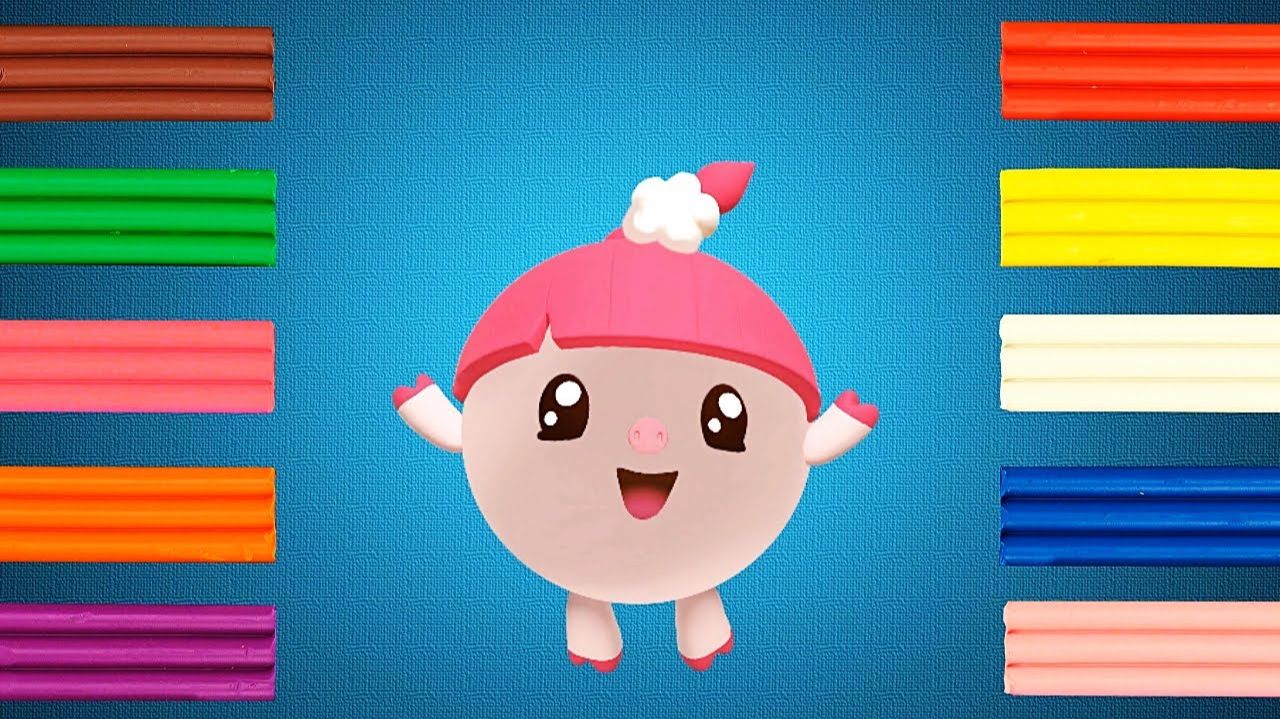 Разноцветный ПЛАСТИЛИН. Лепим пластилиновые Смешарики. Нюша Малышарики смотреть онлайн