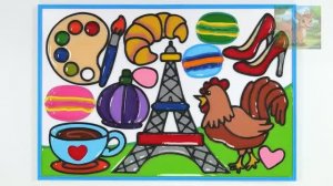 Раскрашивание желе Эйфелевой башни