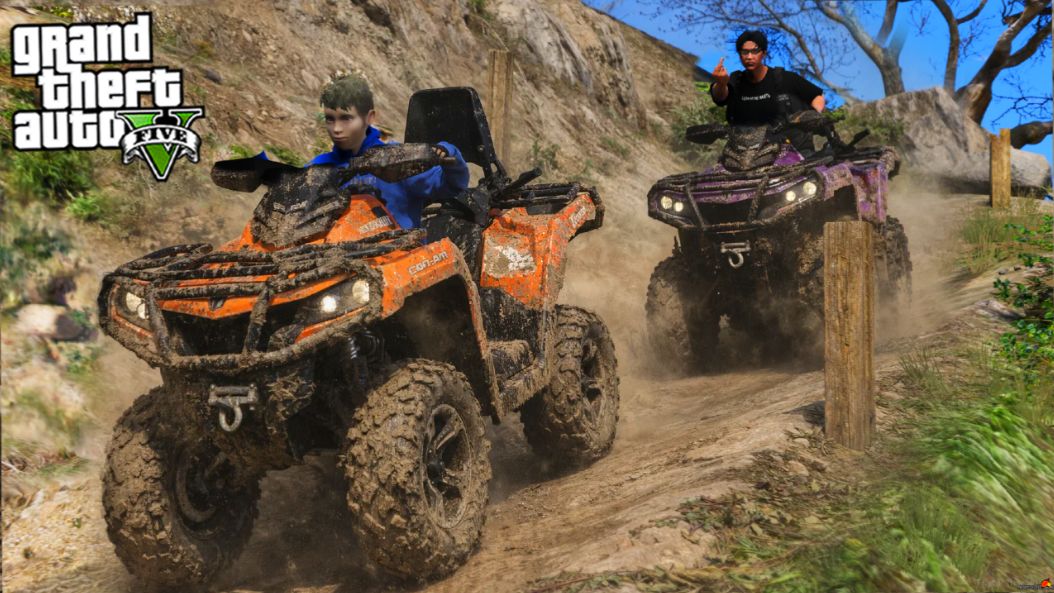 СБЕЖАЛИ ОТ ОТЦА НА ПРИРОДУ С БРАТОМ НА КВАДРОЦИКЛАХ - ОТЕЦ И СЫН В GTA 5 ГАРВИН