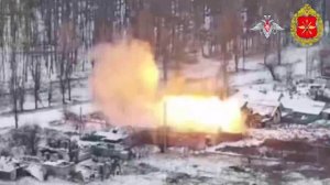 Боевая работа САУ «Пион» группировки войск «Запад»