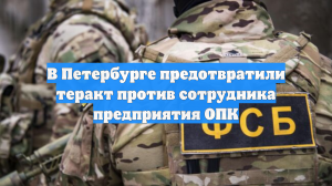 В Петербурге предотвратили теракт против сотрудника предприятия ОПК