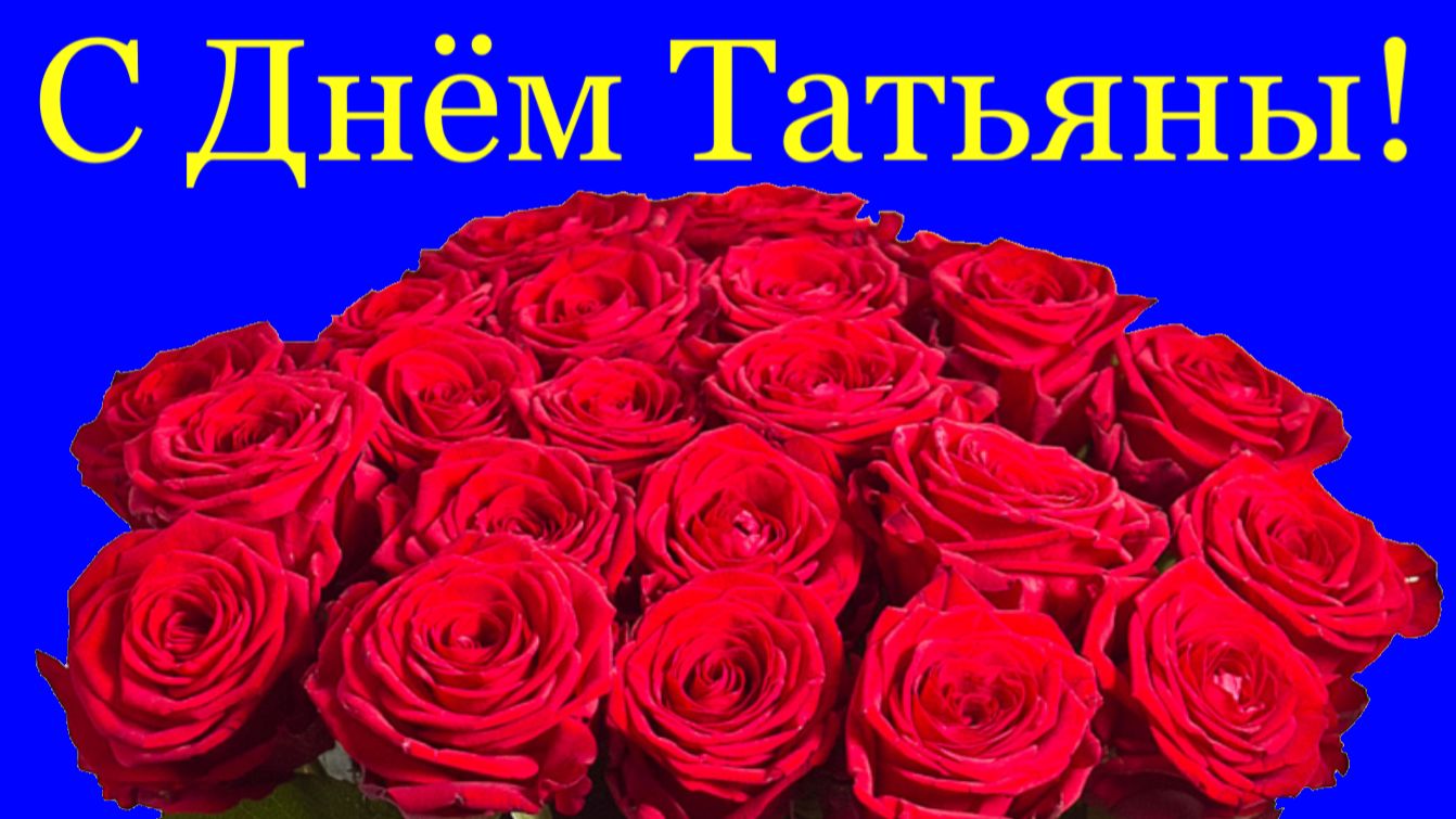 Поздравления с Татьяниным днём Танюша Таня Танечка хочу поздравить я тебя! смотреть онлайн