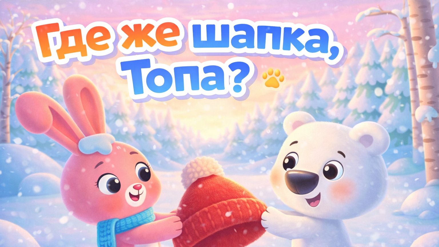 Где же шапка, Топа? ❄️🐻❄️ ДОБРАЯ ДЕТСКАЯ ПЕСЕНКА ПРО МИШКУ И ЗАЙКУ! смотреть онлайн