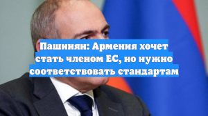 Пашинян: Армения хочет стать членом ЕС, но нужно соответствовать стандартам