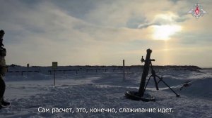 Боевая подготовка расчетов минометов группировки войск «Север»