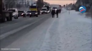 Страшные кадры с места ДТП: водитель КамАЗа погиб в результате взрыва бензовоза под Нефтеюганском