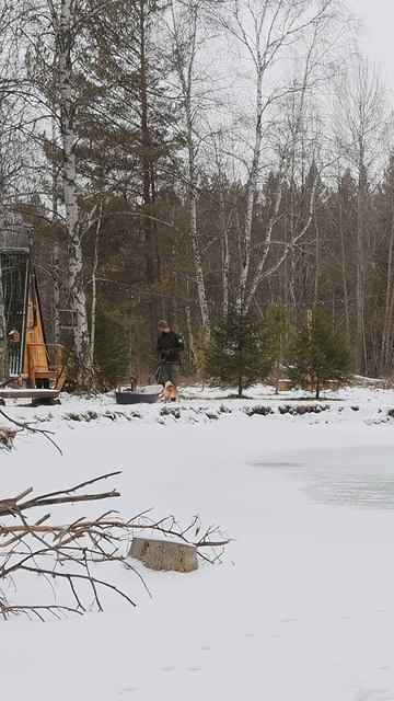 Ледяной стол в Таежный двор (сезонная мебель в лесу) смотреть онлайн