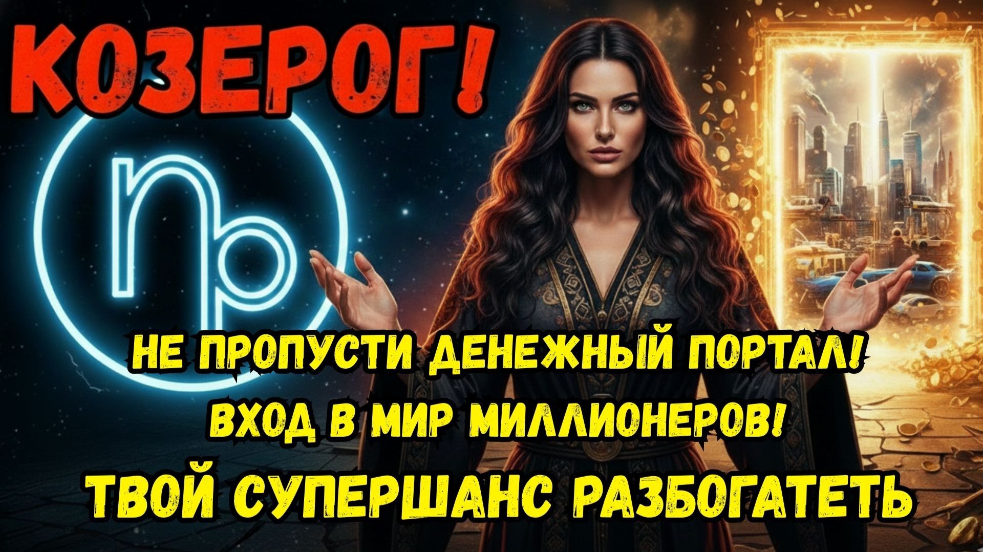 ♑️ КОЗЕРОГ, НЕ ПРОПУСТИ ДЕНЕЖНЫЙ ПОРТАЛ,  ВХОД В МИР МИЛЛИОНЕРОВ! смотреть онлайн