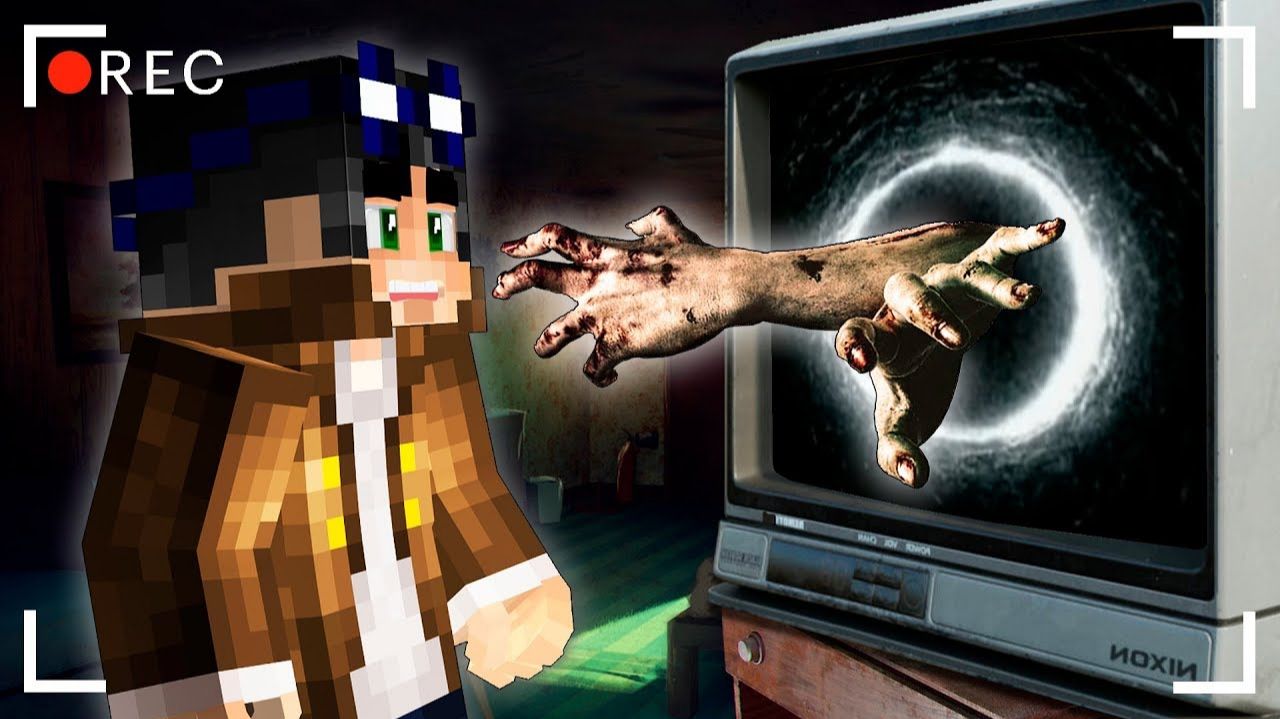 ОНО ВЫЛЕЗАЕТ ИЗ ТЕЛЕВИЗОРА ЗВОНОК ДЕНЬ 3 СТРАШИЛКИ В МАЙНКРАФТ смотреть онлайн