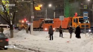 Брянские дорожники вывезли более трех тысяч тонн снега за сутки