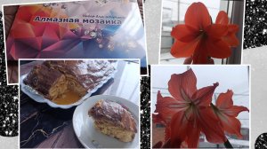 Алмазная мозаика...Снег.Торт. Цветы.