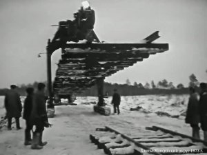 1973 год. Строительство ЖД дороги Тюмень - Сургут