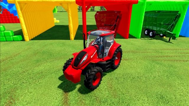 МУЛЬТИК ДЛЯ МАЛЫШЕЙ. Автовозы перевозят ТРАКТОРА. Детское занимательное, красочное видео. смотреть онлайн