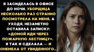 Уборщица тайно оставила записку: «Иди домой через пожарную лестницу». Я онемела…