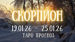 СКОРПИОН ♏ таро прогноз на неделю 19.01.26 - 25.01.26