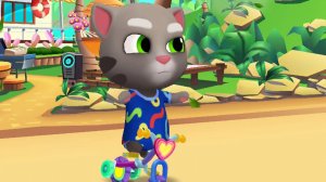Том со змейкой на велосипеде "Милашка" Talking Tom Gold Run Мультфильмы Бегалки для самых маленьких