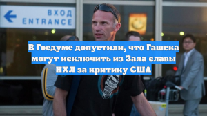 В Госдуме допустили, что Гашека могут исключить из Зала славы НХЛ за критику США