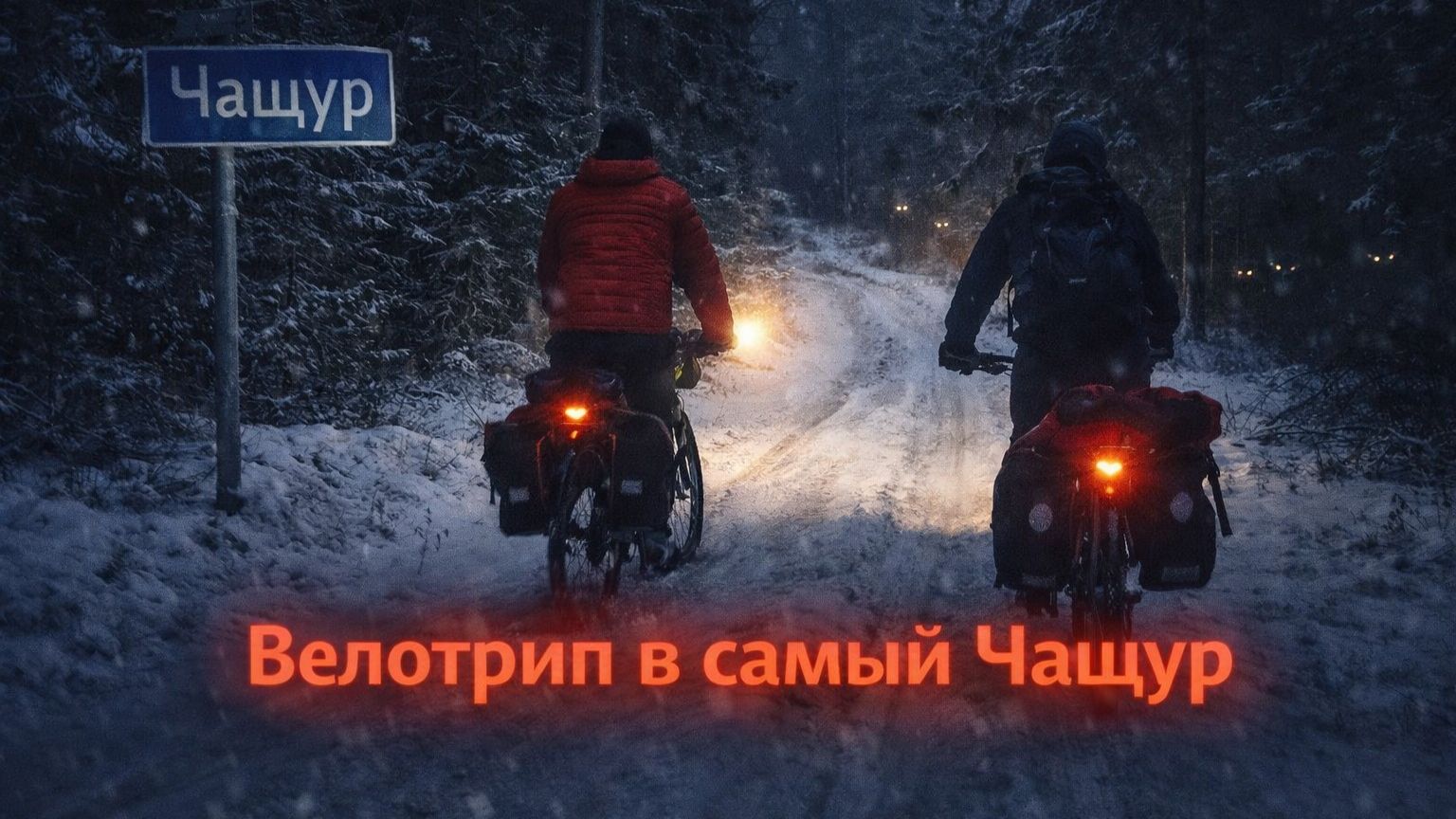 Экстремальный велопоход, клепаем цепь на пне в лесу зимой возле Чащура и Пещура смотреть онлайн