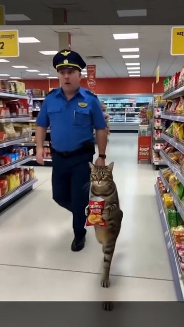 кот бежит от охраника смотреть онлайн