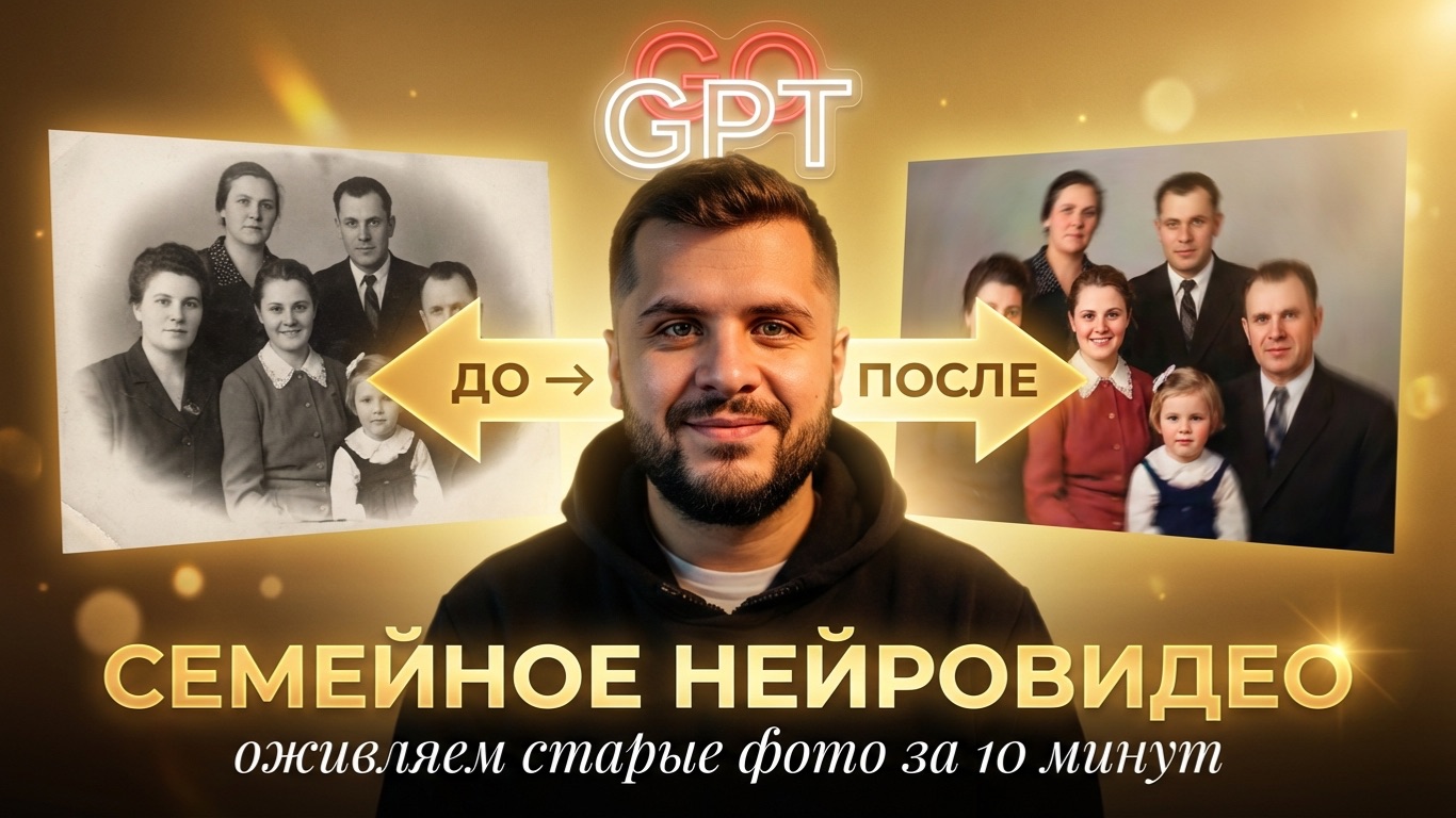 Как восстановить и оживить старые семейные фотографии в нейросети
