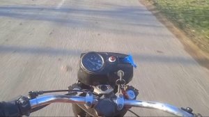 выезд после снега!простая езда на мотоцикле