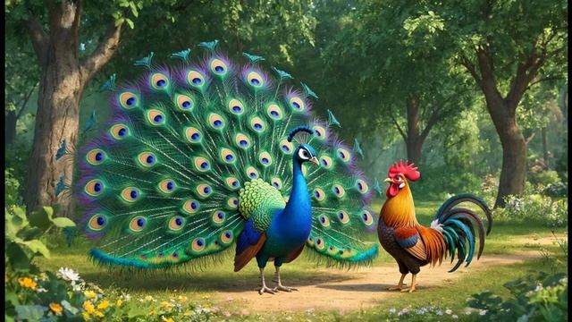 Аудиосказка. Петух и павлин. Народная сказка. Сказки на ночь. Сказки перед сном. смотреть онлайн