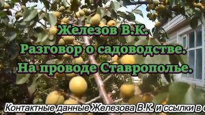Железов В.К. Разговор о садоводстве. На проводе Ставрополье.