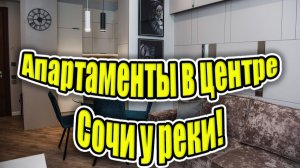 Сочи! Классные апартаменты в центре у реки в 5 минутах от морпорта!