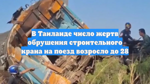 В Таиланде из-за падения крана на поезд погибли 29 человек