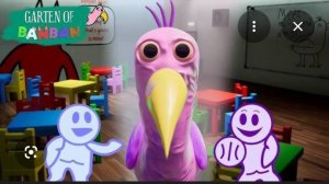 банбан 1 познакомились с птицей Garden of banban 1