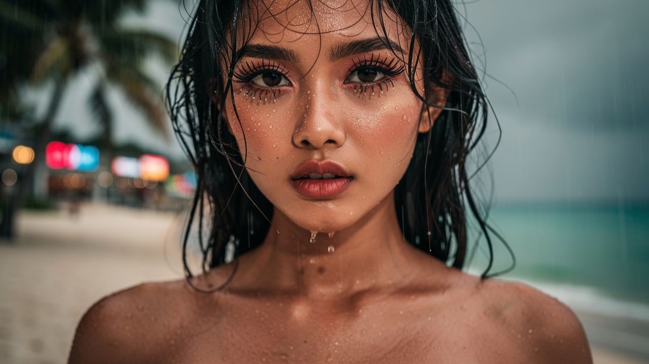 Боракай под дождём выглядит иначе прогулка от Ди Молл до Уайт Бич 🌧️🌴 смотреть онлайн