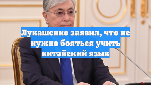 Лукашенко рассказал, что не нужно бояться учить китайский язык