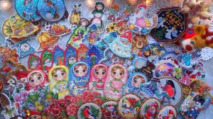 МОЯ КОЛЛЕКЦИЯ ИГРУШЕК ВЫШИТЫХ КРЕСТОМ И БИСЕРОМ🎄🎄🎄