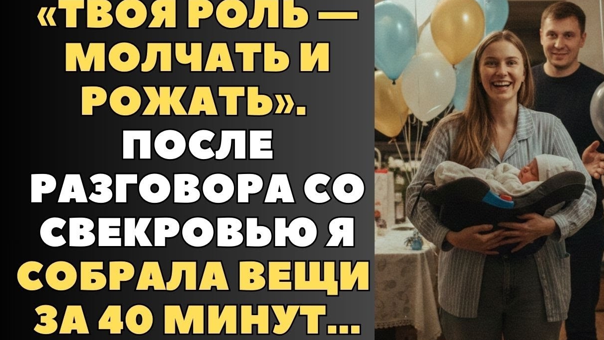 ТВОЯ РОЛЬ»МОЛЧАТЬ И РОЖАТЬ», СКАЗАЛА СВЕКРОВЬ.