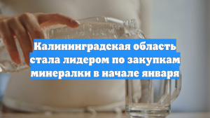 Калининградская область стала лидером по закупкам минералки в начале января