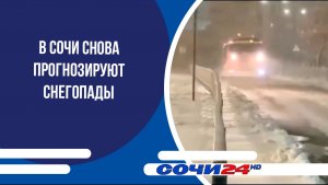 В Сочи снова прогнозируют снегопады