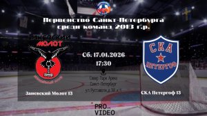 ХК "Заневский Молот" 13 - ХК "СКА Петергоф" 13 | 17.01.2026