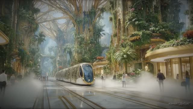 Научно-фантастический фильм-путешествие по Золотому роскошному городу С футуристическим городским смотреть онлайн