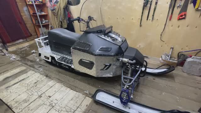 Обзор самодельного мотобуксировщика/ LONG/ двигатель 20л.с. смотреть онлайн