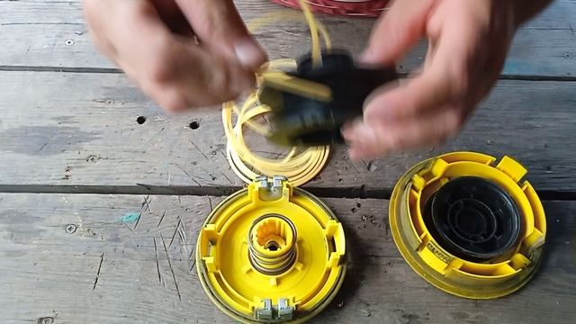 КАК ЗАМЕНИТЬ ЛЕСКУ  В КАТУШКЕ БЕНЗОТРИМЕРА.  2 СПОСОБА. смотреть онлайн